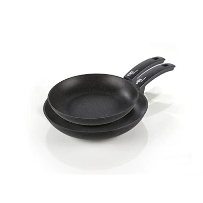 Obrázek Moneta Sada pánví Etnea 24 28, hliník, černá vzhled kamene, 28 cm