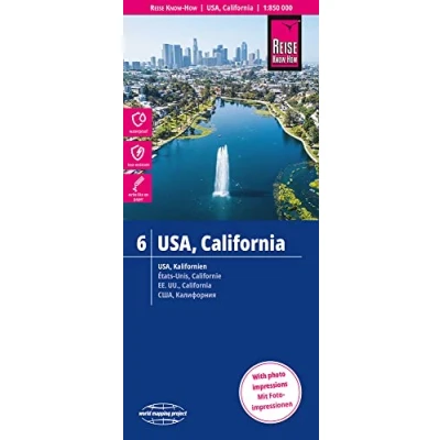 Obrázek Reise Know How Landkarte USA 06, Kalifornien (1:850.000): reiß und wasserfest (world mapping project)