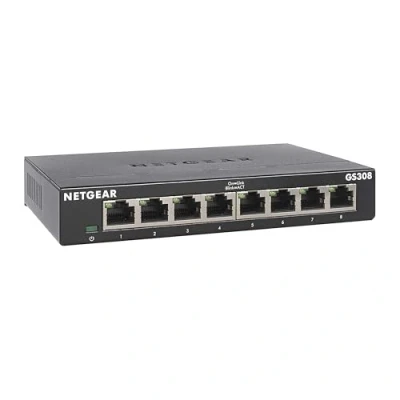 Obrázek NETGEAR GS308 300PES 8portový Gigabit Switch (design bez ventilátoru, snadná instalace typu Plug &amp; Play, Layer2, robustní kovový rám, úspora energie, kovové konektory RJ45)
