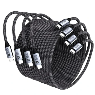 Obrázek BENFEI nabíjecí kabel USB C na 60 W [4 kusy 2 x 1 m +2 M], typu C, rychlonabíjecí výkon Pro iPhone 15/15 Pro/15 Plus/15 Max iPad Mini MacBook Samsung Galaxy S23