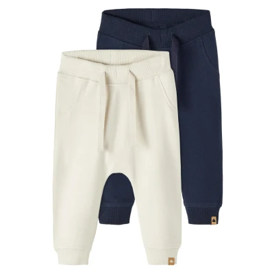 Obrázek Name it Nbntakki PANT Unisex 2 PACK Kalhoty pro děti, Velikost: 86, Dark blue/beige