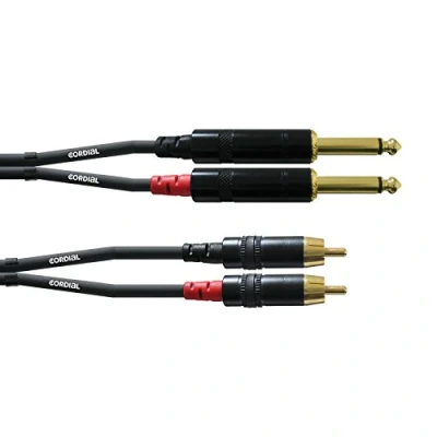 Obrázek CORDIAL kabel AUDIO dvojitý Jack mono/Rca 6 m Essentials