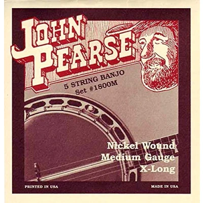 Obrázek John Pearse 1800 M JP 5 struny Banjo, M, Nikl