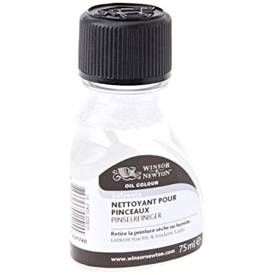 Obrázek Winsor &amp; Newton 2621740 čistič štětců na akrylové barvy a olejové barvy, zaschlé se bezpečně šetrně rozpustí štětce, barevné špachtle jiné barevně znečištěné povrchy 75 ml