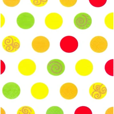 Obrázek Papstar 11374 ubrousky 1 fotografické pozadí 10 x 20 kusů, 3 vrstvé, 1/4 ohyb, 33 cm &quot;Balls&quot;