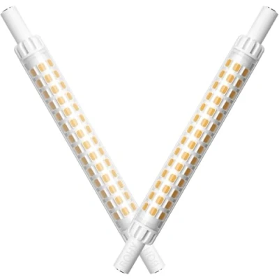 Obrázek BQHY r7s LED 118 mm, LED, R7s, 9. 5w 230V žárovky, teplá bílá 3000K 118mm světelný zdroj, odpovídá 80 100W halogenové žárovce, 360 stupňů, sada 2 kusů