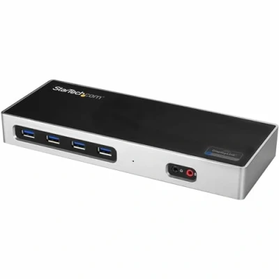 Obrázek StarTech.com USB C A DisplayLink dokovací stanice pro 2x monitory 4K 60Hz DisplayPort + HDMI 3. 0 C/USB notebooky 6x A, GbE