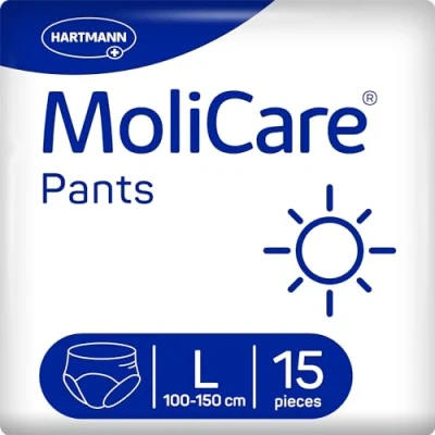 Obrázek MoliCare Pants Day: Inkontinenční kalhoty při středně těžké močové inkontinenci, vel. L (100 150), 15 kusů