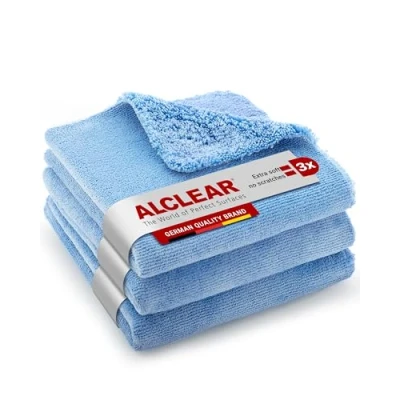 Obrázek Univerzální oboustranná lešticí utěrka od Alclear, 40 x cm, modrá, 3 kusy, Modrá