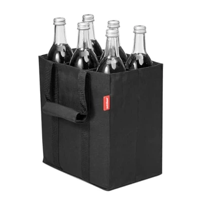 Obrázek achilles taška na láhev, Bottle Bag 6 x 1,5l láhve, Bottlebag, s přepážkami lahve, nákupní se přihrádkami, 25 cm 18 27 (černá)