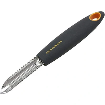 Obrázek FACKELMANN Úsporná škrabka Soft 18 cm v šedé/oranžové/stříbrné, ušlechtilá ocel, x 7,9 2,2