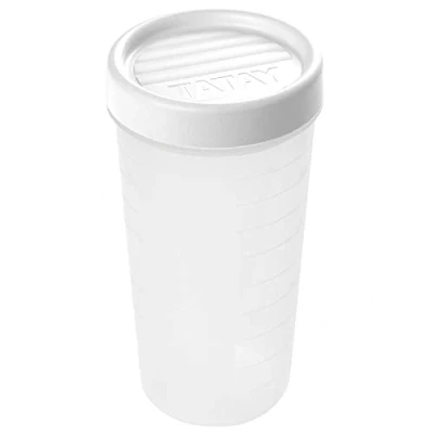Obrázek Tatay Frischhaltedose, Airtight, 0,6L Kapazität, Schraubdeckel, BPA frei, Geeignet Mikrowelle und Geschirrspüler, Weiß. Maße: 8,5 x 16,5 cm