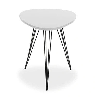 Obrázek Versa Seatle servírovací stolek do obývacího pokoje, ložnice nebo kuchyně Moderní, nízký stůl, rozměry (v x d š) 60 50 cm, dřevo a kov, barva: černá bílá