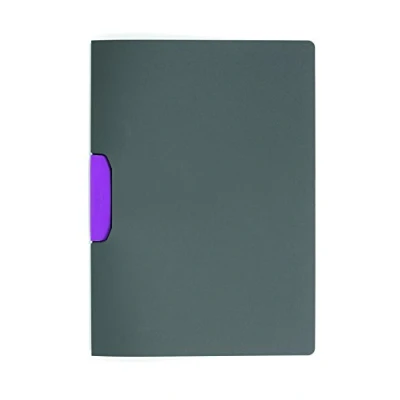 Obrázek Durable Svorka Duraswing Color na 30 listů DIN A4, sáček 5 kusů, antracit s růžovou svorkou, 230408