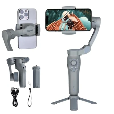 Obrázek Rollei Steady Butler Mobil 3 SE, malý, lehký, skládací gimbal pro tichá videa natočená z ruky. S ovládáním aplikací Android a iOS 22946