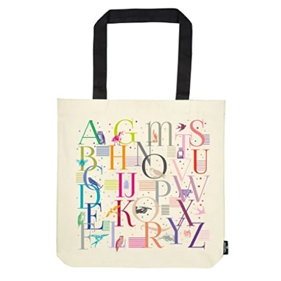 Obrázek Moses. libri_x Shopper abeceda, taška na přenášení 100% bavlna, Sportovní taška, 42 cm, přírodní,