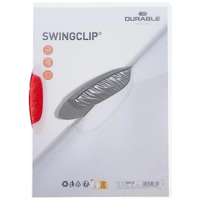 Obrázek Durable Upínací desky Swingclip, 25 kusů, purpurová červená, 226035