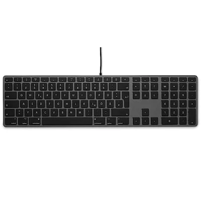 Obrázek LMP Kabelová USB klávesnice pro Mac Space šedá (německy)