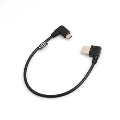 Obrázek SYSTEM S USB 3.1 Typ C 90 zahnutý k 2. 0 A úhlový konektor datový kabel 27 cm