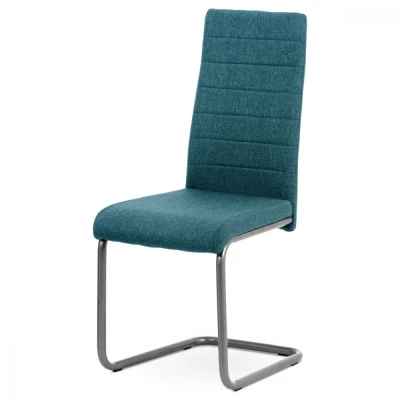 Obrázek Židle jídelní, modrá látka, kov antracit DCL 400 BLUE2