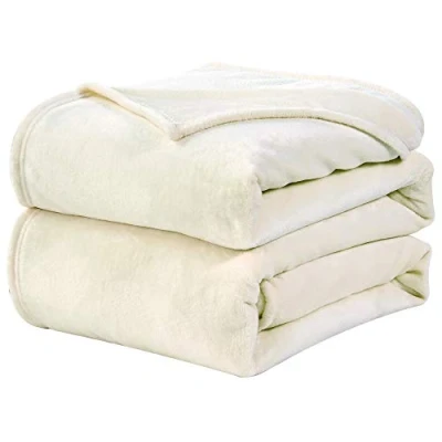 Obrázek WAVVE Kuscheldecke Flauschig Decke Fleecedecke Sofadecke 150x200 cm Warm Wohndecke Couchdecke, Creme Weich Sofaüberwurf XL