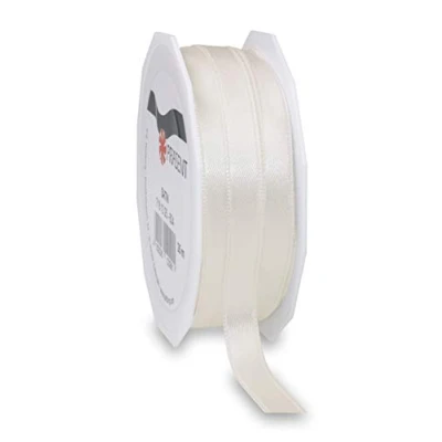 Obrázek PRÄSENT C.E. Pattberg Satin Elfenbein, 25 m Satinband zum Einpacken von Geschenken, 10 mm Breite, Geschenkband Dekorieren &amp; Basteln, Dekoband, Anlass