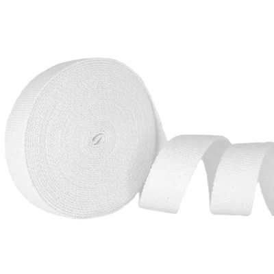 Obrázek Trimz 10 m Rolle mit 30 mm weißem Baumwollgewebe, Baumwollmischung