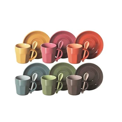 Obrázek Soul Kitchen Kaffeetasse mit Untertasse 6 tlg. Set Hug mehrfarbig