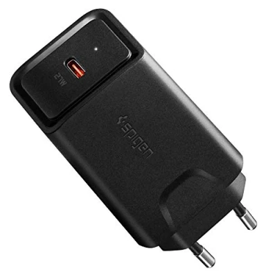 Obrázek Spigen SteadiBoost 27W PD nabíječka USB C Power Delivery adaptér síťový zdroj kompatibilní s iPad Pro Air iPhone 15 14 13 12 Plus Max Mini SE 11 X XS XR Galaxy S24 S23 S21 Note 20