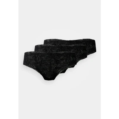 Obrázek Lindex Brief Brazilian FREE CUT 3 PACK Kalhotky, Ženy, Velikost: XS, Black