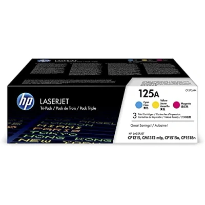 Obrázek HP Originální tisková kazeta 125A Laser Jet 2dílná černá, Azurová/purpurová/žlutá