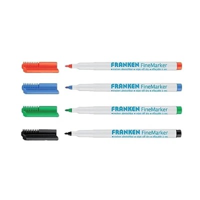 Obrázek FRANKEN FineMarker, 1 2 mm jemná špička, 4 kusy, barevně tříděné, Z1994