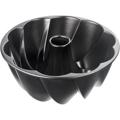 Obrázek Original Kaiser Inspiration designová forma na bábovku 25 cm, pečicí se zakřivenou povrchovou strukturou, hliníková litina, koláčová s nepřilnavým povrchem, černá