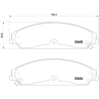 Obrázek Brembo P23149 Přední brzdové destičky, počet 4