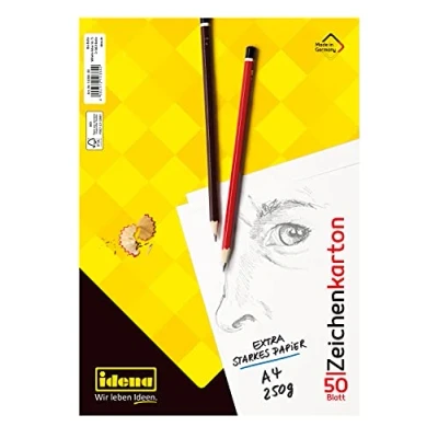 Obrázek Idena 10384 karton, DIN A4, 50 volných archů, extra silný kreslicí papír 250 g/m²