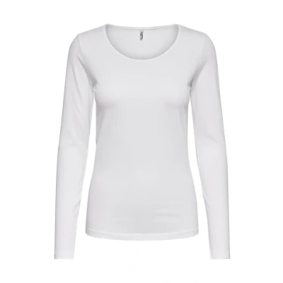 Obrázek ONLY Basic Top s dlouhým rukávem, Ženy, Velikost: Medium, White