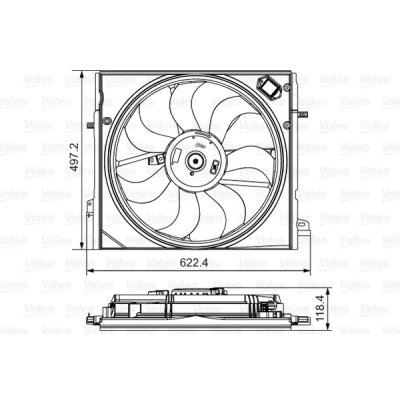 Obrázek Ventilátor, chladič VALEO 698582