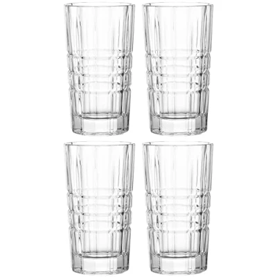 Obrázek Leonardo Spiritii 4dílná sada sklenic na vodu, vhodné do myčky, sklenice šťávu s brusem, nárazuvzdorná sklenic, 260 ml, 022759