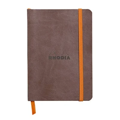 Obrázek Rhodia 117303C poznámkový sešit (s měkkou obálkou, linkovaný, 72 listů, DIN A6, 10,5 x 14,8 cm) 1 kus čokoládově hnědá