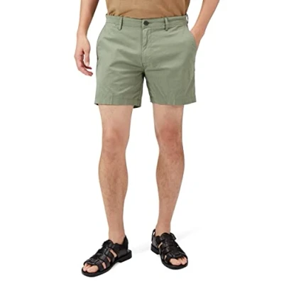 Obrázek Amazon Essentials Herren 13 cm Flatfront Chinoshorts mit hohem comfort in schmaler Passform (zuvor Goodthreads), Helles Armeegrün, 36W