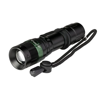 Obrázek POLY POOL PP3152 ALUPRO 3W Tragbare LED Taschenlampe Taschenl. 3 Helligkeitsst. Not od. Arbeitslicht Tragbar aus Aluminium 150m Reichweite mit einstellb. Fokus Batterielampe Trageband