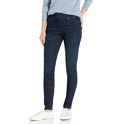 Obrázek Amazon Essentials Damen Pull On Stretch Jeggings mit mittelhohem Bund (in Übergrößen erhältlich), Dunkle Waschung, 40