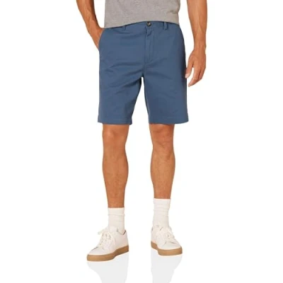 Obrázek Amazon Essentials Pánské chino šortky, 23 cm, štíhlý střih, modré, 30 W