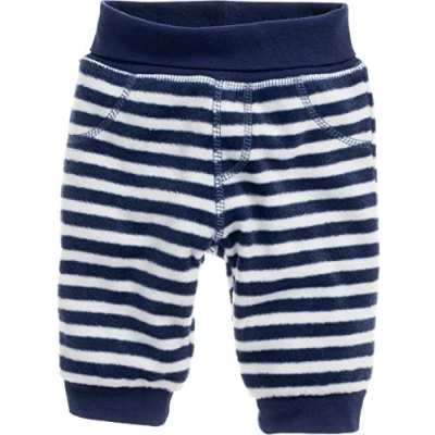 Obrázek Schnizler Unisex dětské kalhoty fleecové s pleteným páskem Maritim 62 modrá (námořnická/bílá 171)