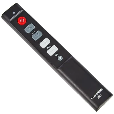 Obrázek Stick Universal Grosstastenfernbedienung Große Knöpfe Fernbedienung Superior Electronics SUPTLB003, schwarz
