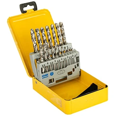 Obrázek DEWALT sada kovových vrtáků DT5923 (19dílná v kovové kazetě, vyrobeno z vysoce výkonné rychlořezné oceli (HSS) podle DIN 338)