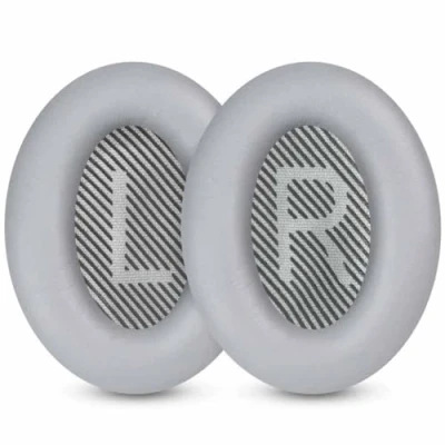 Obrázek QC35 náušníky ii náhradní pro Bose Quietcomfort 35/35ii/25/15, QC2 AE2/AE2i/AE2w, SoundLink/SoundTrue Around Ear sluchátka, s prémiovou paměťovou pěnou a proteinovou kůží (šedá)