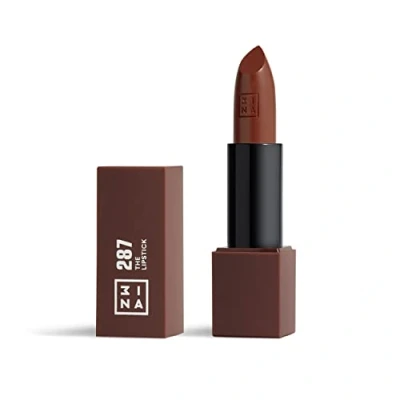 Obrázek 3INA MAKEUP The Lipstick 287 čokoládová rtěnka matná s vitaminem E a bambuckým máslem Dlouhotrvající vysoce pigmentovaný krém vanilková vůně Vegan Cruelty Free