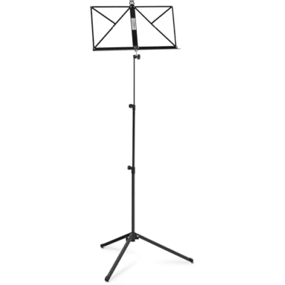 Obrázek Classic Cantabile Stojan na noty Medium skládací pult pro děti a dospělé s držákem podložce nastavitelná výška 65130 cm gumové nožky černý