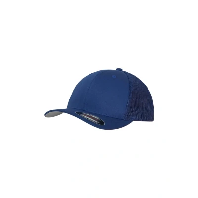 Obrázek Flexfit Unisex čepice Mesh Trucker, baseballová s ohnutým kšiltem pro dámy a pány, jednotná velikost, Royal, L XL